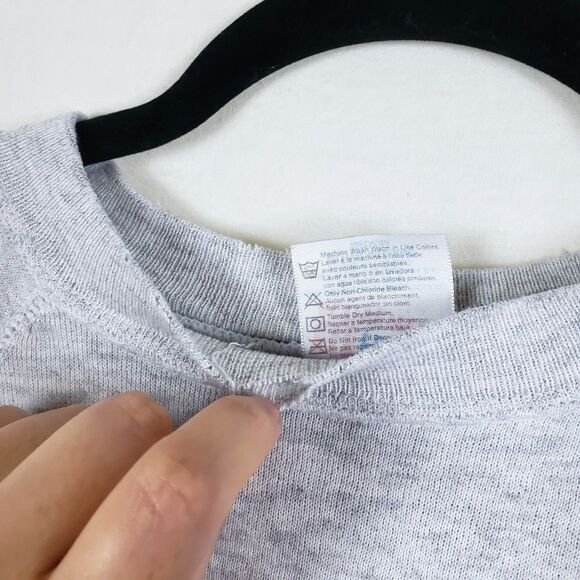 Vintage Alaska Sweatershirt Hanes Mens M Gray Inside Passage Map Tourist Raglan - Picture 11 of 12